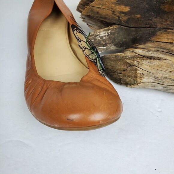 J crew camel tan cushioned leather flats - Picture 7 of 7